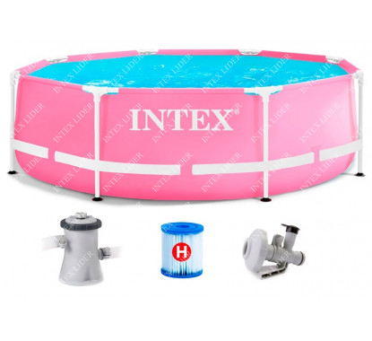 28292 Intex Круглый каркасный бассейн, 244х76см+фильтрнасос