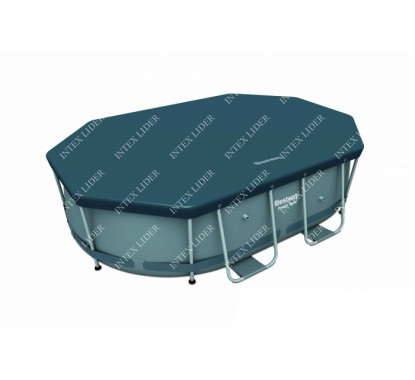 58425 Тент для каркасного бассейна Power Steel Oval Pools 424х250х100 см Bestway